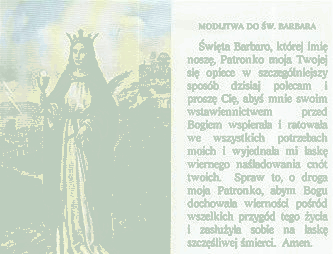Święta Barbaro, której imię noszę
